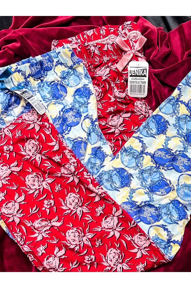 Viskon Uzun Alt 2 Li Set Pijama - 1