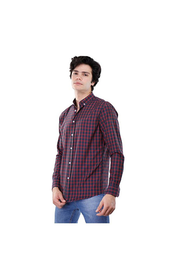 قميص رجالي كاجوال 1200272 مقاس 2xl-أحمر