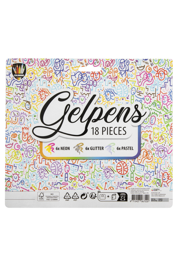 Sada 18 gelových per - 2