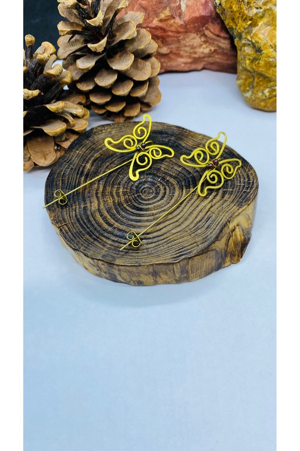 Handmade Brass Butterfly Figure Women Earrings