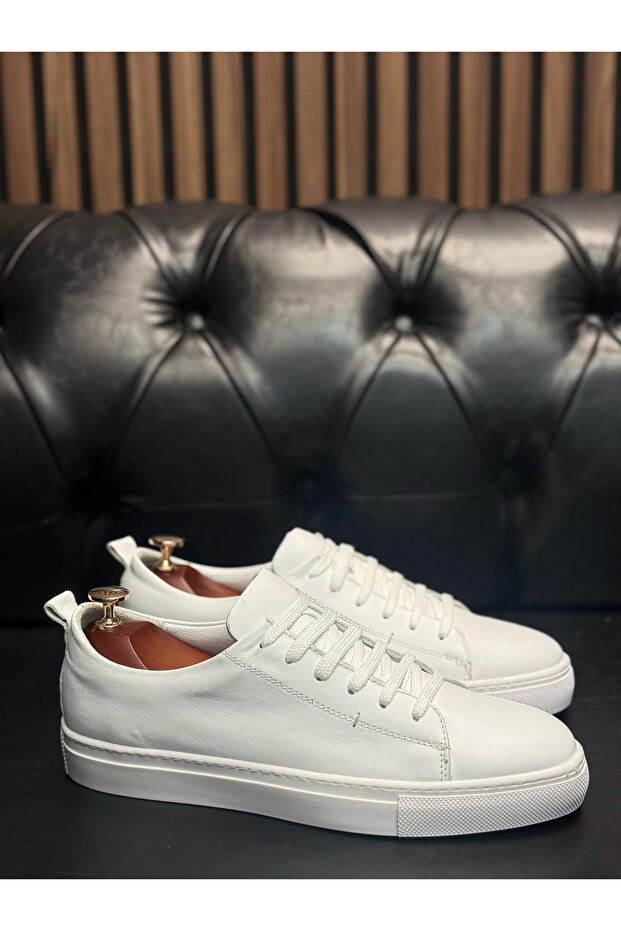 حذاء رياضي جلدي مسطح - 3