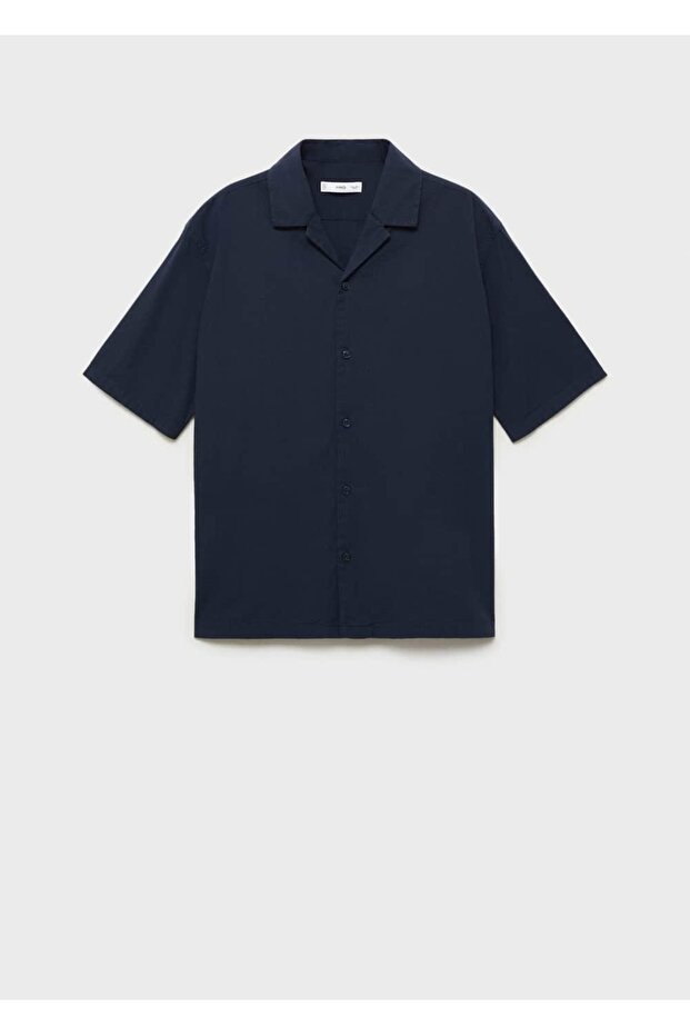 Strukturiertes Hemd mit Bowlingkragen - 3