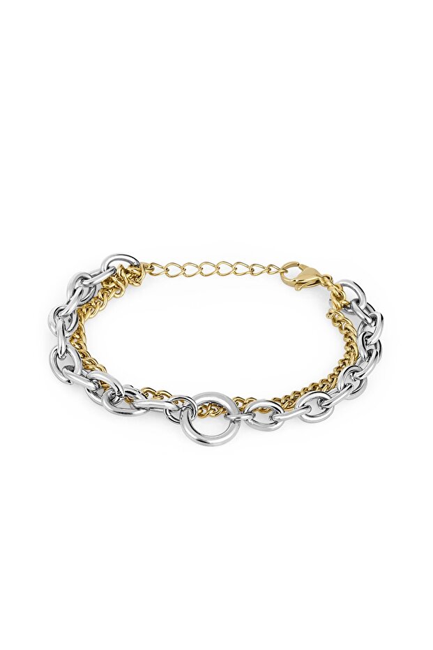 İkili Zincir Çelik Bileklik - 1