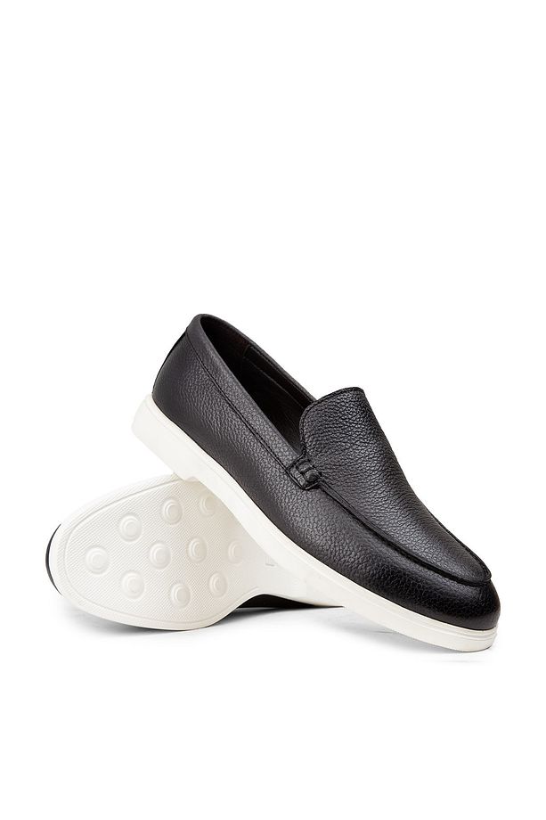 Erkek Hakiki Deri Gri Loafer Ayakkabı - 3