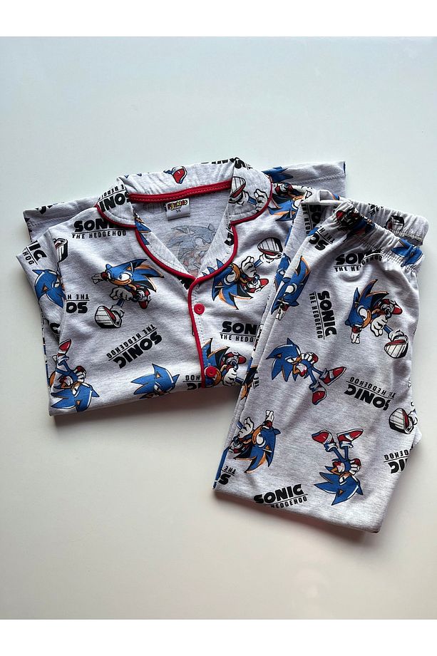 Erkek Çocuk Sonıc Modelli Pijama Takımı - 1