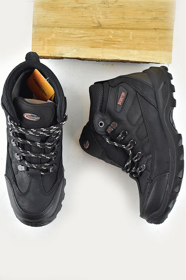 5538 Ortopedik Taban ASLA SU GEÇİRMEZ Unisex Hakiki Deri Bot Ayakkabı - 3