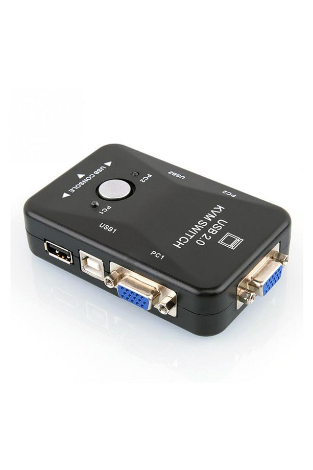 2 Port Usb Kvm Switch 2 Pc Kasa Tek Kontrol Bilgisayar Laptop - 5
