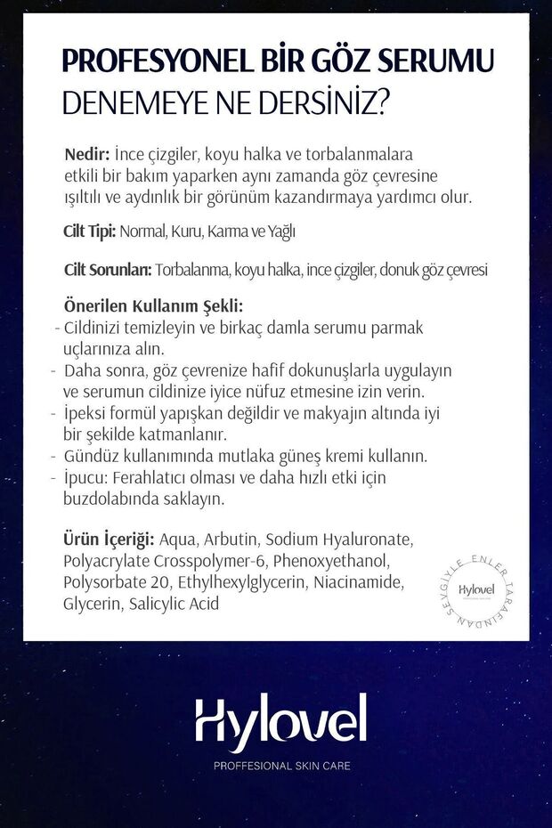 Göz Altı Torbaları Görünümüne Karşı Etkili GözAltı Bakım Serumu Kırışıklık Torbası Morlukları için - 6
