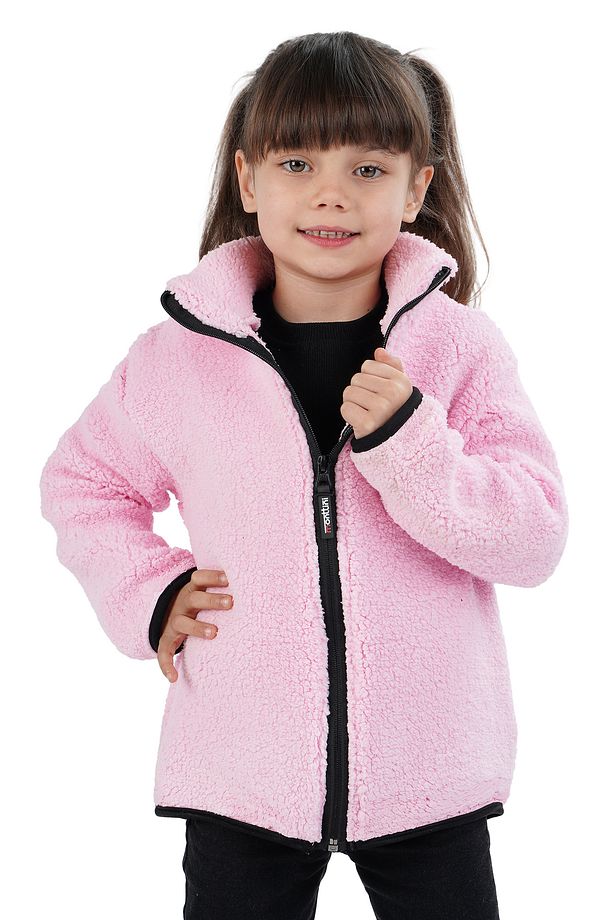 Kız Çocuk Welsoft Tek Üst Peluş Sweatshirt Hırka Ceket - 2