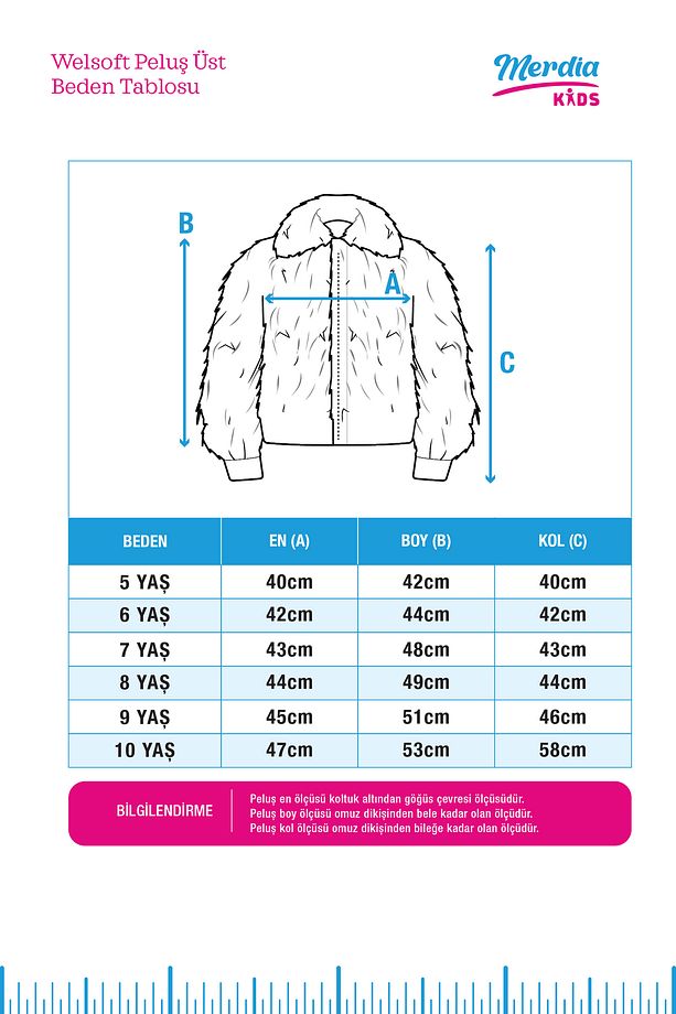 Kız Çocuk Welsoft Tek Üst Peluş Sweatshirt Hırka Ceket - 3