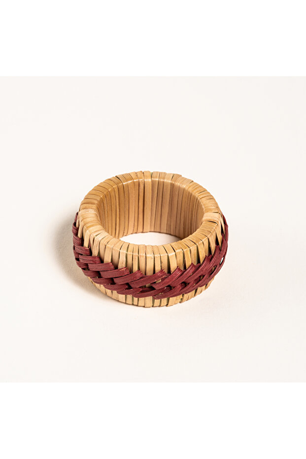 Lotus Burgundy Bamboo Napkin Ring 5 cm