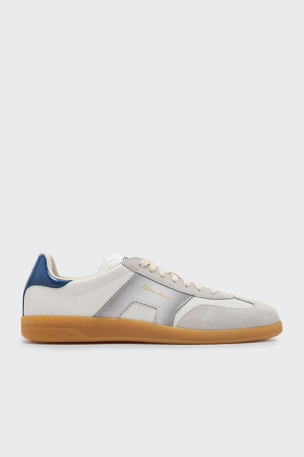 Logolu Hakiki Deri Süet Detaylı Sneaker Ayakkabı Erkek AYAKKABI MBPL21965FARCNOCI32 - 1
