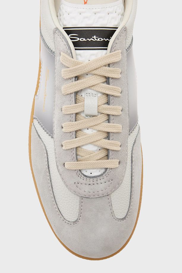 Logolu Hakiki Deri Süet Detaylı Sneaker Ayakkabı Erkek AYAKKABI MBPL21965FARCNOCI32 - 5