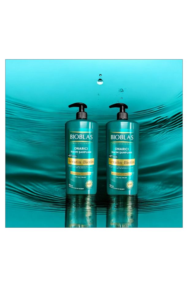 2 Adet Keratin Biotin 900 ml Professional Onarıcı Bakım Şampuanı % 97 Extra Onarım - 5
