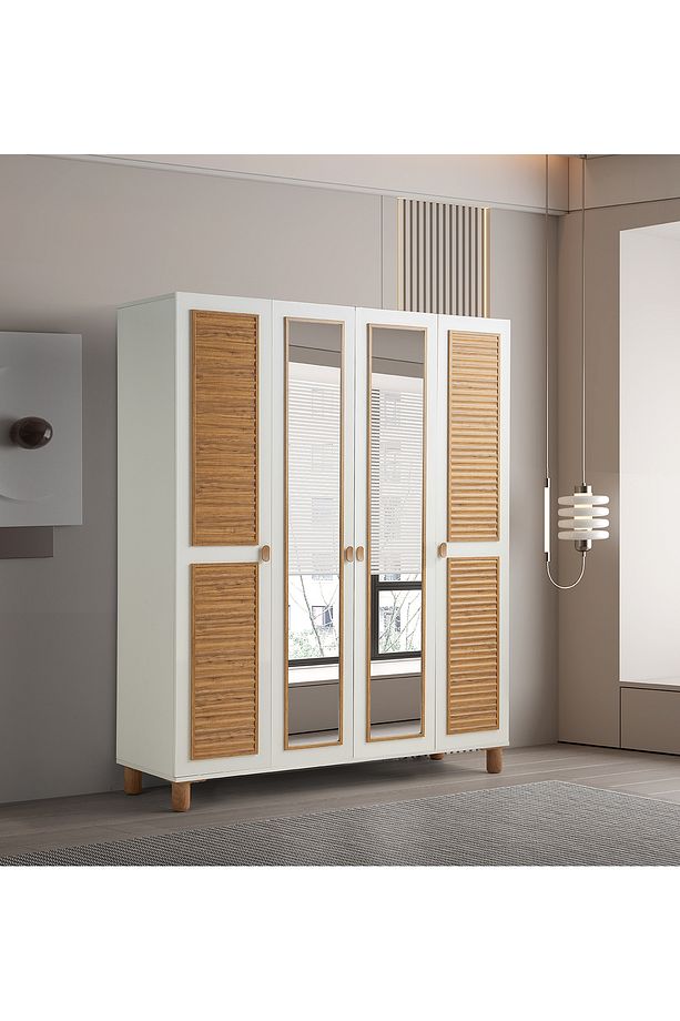 Efsa %100 Mdf 4 Kapaklı Dolap Gardırop - 1