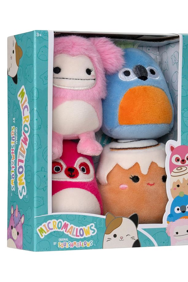 Micromallows Squishmallows Mini Yumuşak Peluş Oyuncak 4 lü Figür Seti - 6 CM - MODEL - 2 - 9