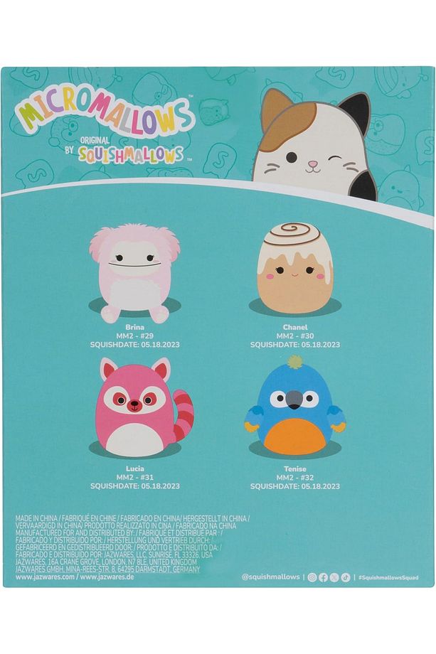 Micromallows Squishmallows Mini Yumuşak Peluş Oyuncak 4 lü Figür Seti - 6 CM - MODEL - 2 - 3