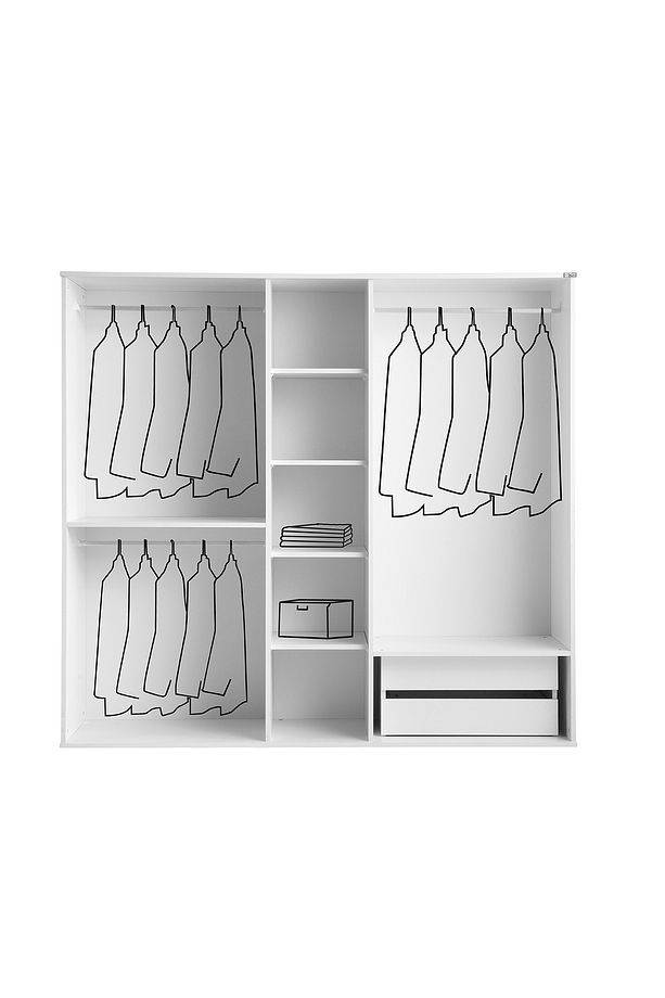 Yiğit %100 Mdf 5 Kapaklı Dolap Gardırop - 2