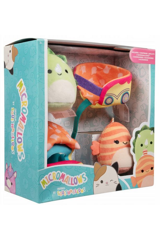 Micromallows Squishmallows Mini Yumuşak Peluş Oyuncak 2 Figür + 2 Aksesuar Figür Seti - 6 CM - MOD-3 - 4