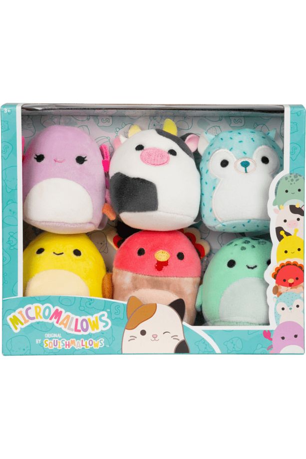 Micromallows Squishmallows Mini Yumuşak Peluş Oyuncak 6 lı Figür Seti - 6 CM - MODEL - 3 - 6
