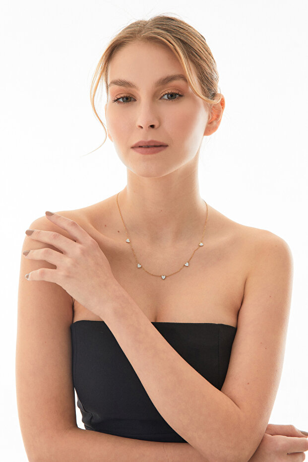 Kalp Figürlü Çelik Kolye - 3