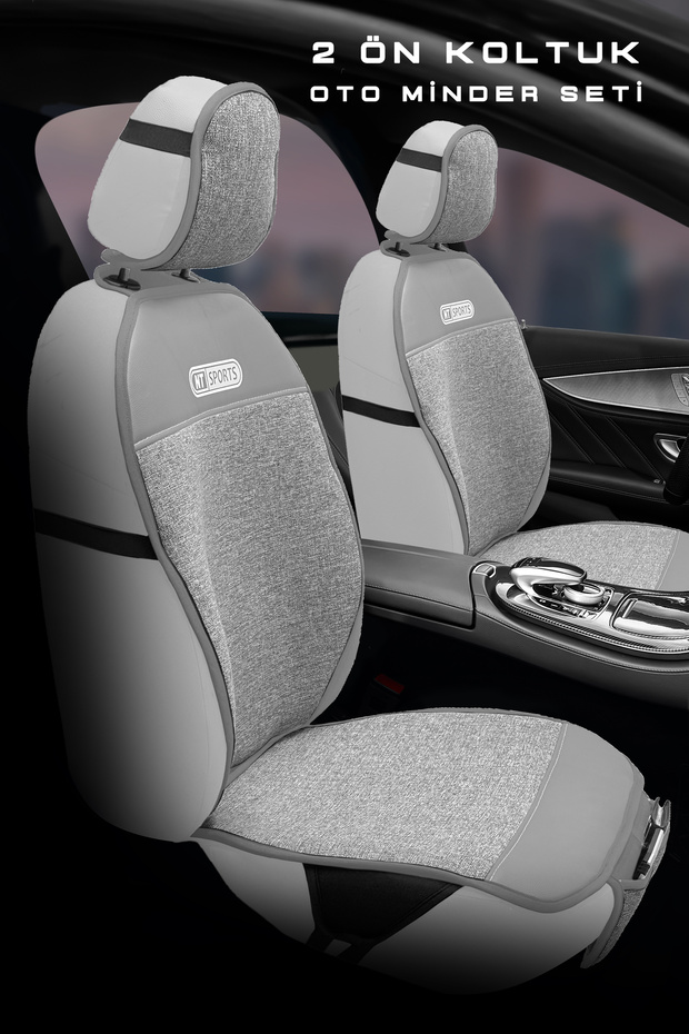 Nt Sport Series 5 Pieces Waterproof Linen Car Seat Cushion - Gray