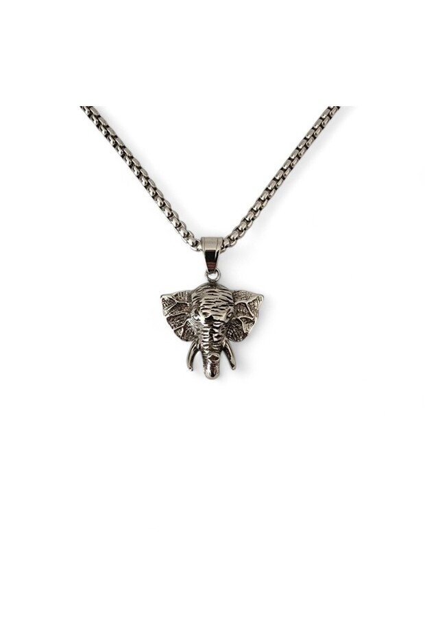 African Elephant Steel Necklace