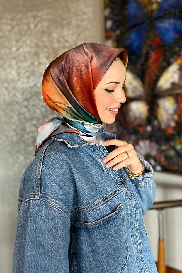 İpek Eşarp - 8927d-31 - Tivil - 1