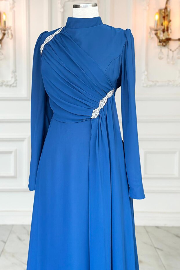 Eflin Abiye Elbise İndigo - 2