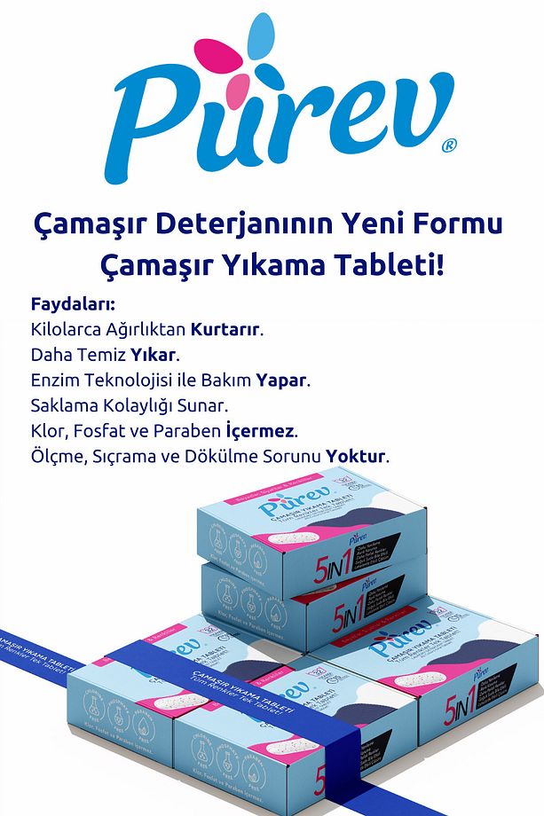 Çamaşır Yıkama Tableti Deterjanı Tüm Renklerde Etkili - 32 Yıkama - 7