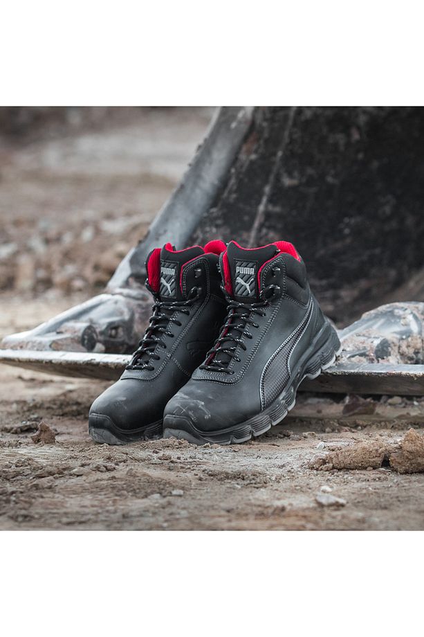 Safety Condor Mid Siyah Çelik Burunlu Nubuk Deri İş Ayakkabısı S3 SRC ESD - 6