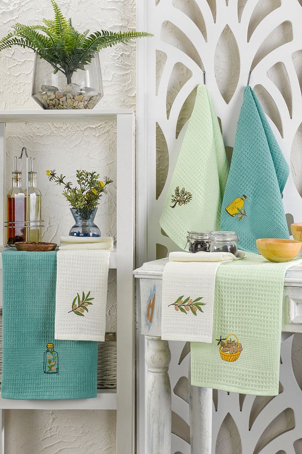 6'lı Mutfak Kurulama Bezi Waffle Desen 40x60 cm (6 adet) - 2