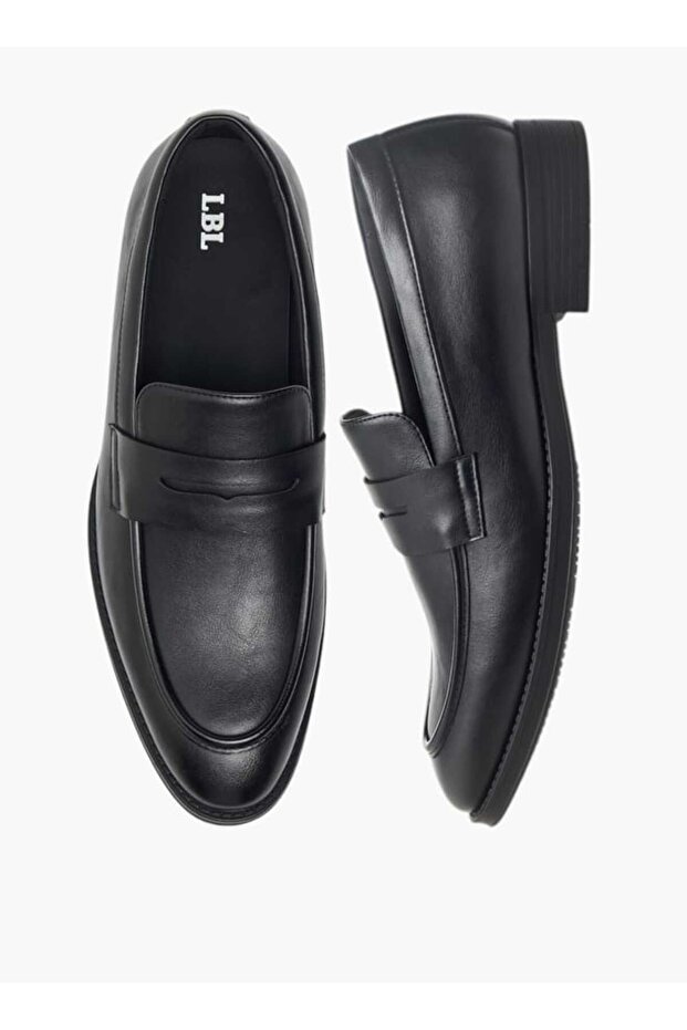 LBL by Shoexpress Solid Loafers with Cutout Detail - 1