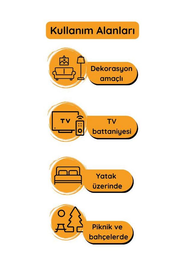 Emily Triko Örgü Koltuk Şalı, Çok Amaçlı Kullanılabilir Koltuk Örtüsü - 6