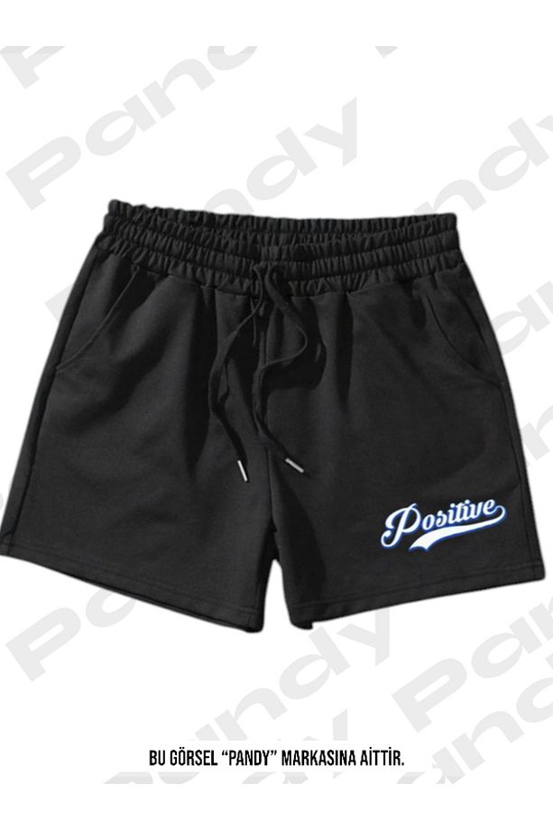 Unisex Positive Baskılı Basic Şort - 1