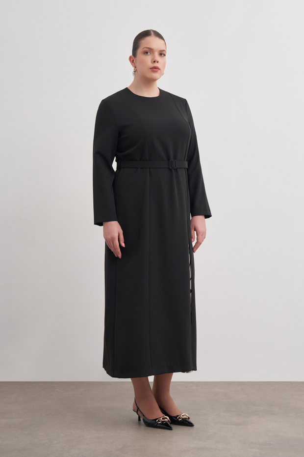 Kemerli Kuplu Elbise - 5