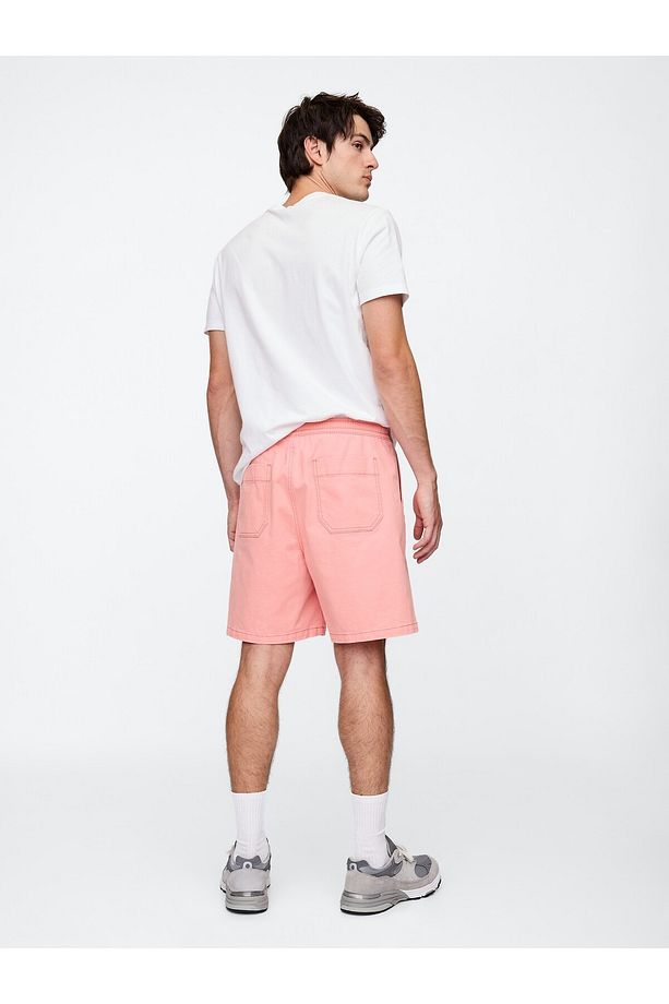 Erkek Pembe Twill Şort - 6