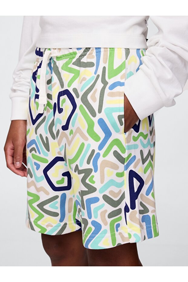 Erkek Çocuk Sarı Gap Logo Relaxed Pull-On Şort - 2