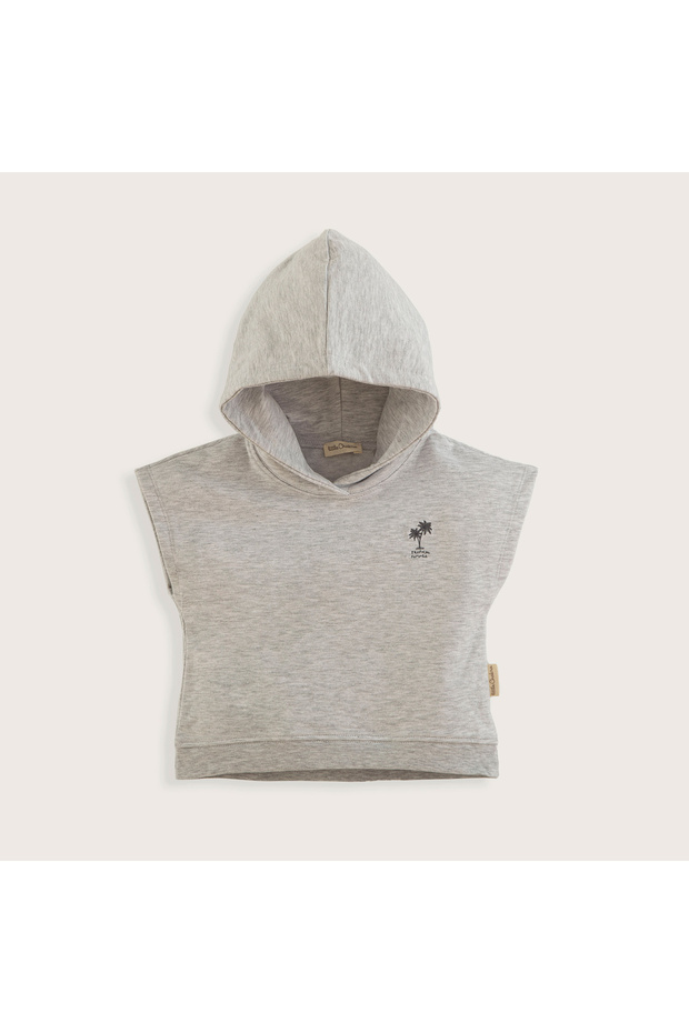 Tropic Hooded Tshirt Gray Melange