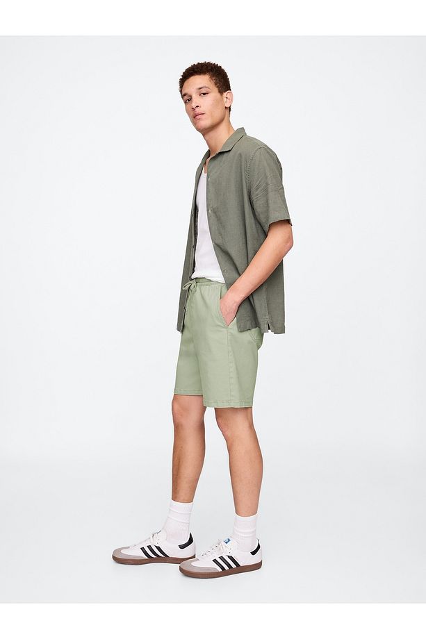 Erkek Yeşil Twill Şort - 4