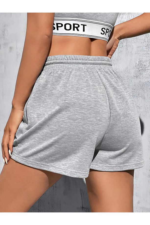 Unisex Örümcek Baskılı Basic Şort - 2