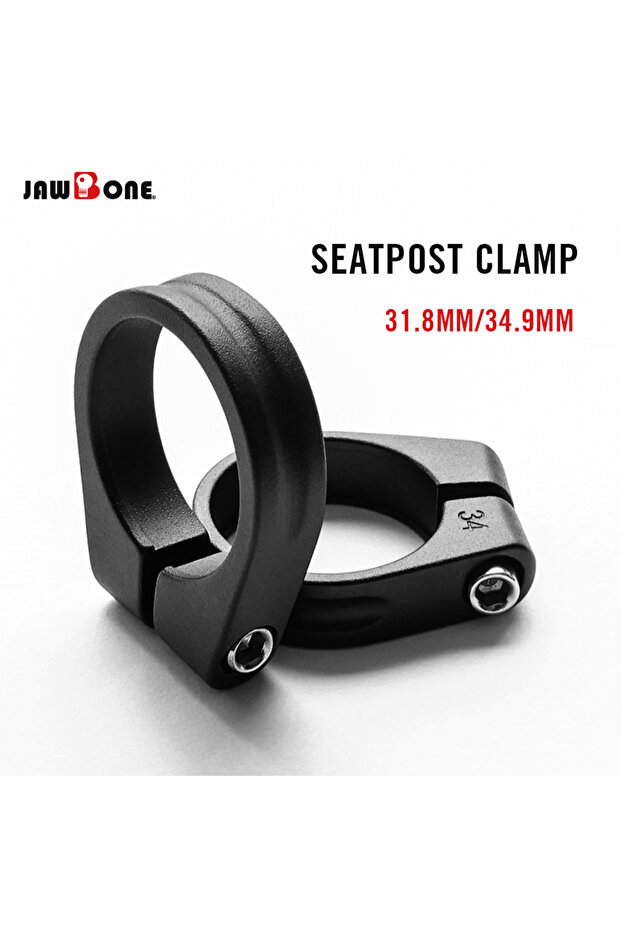 Black 31.8mm JawboneBicycle Seat Post Clamp CNC Alloy Light Saddle Seating Post for 31.8 34.9mm Lock