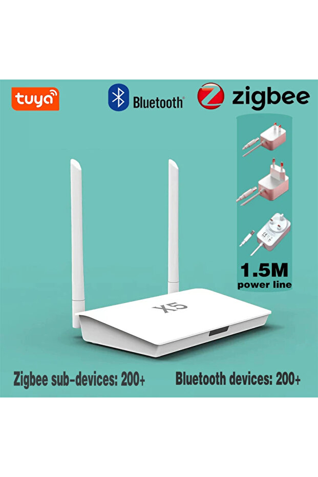 EU-5V2A-X5 Smart Life Zigbee 3.0 / Bluetooth 5.0 Gateway Hub X5 2-in-1 Enhanced With Access to 400+