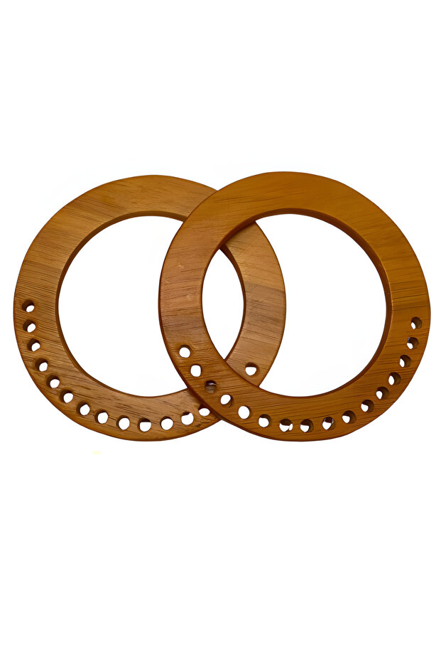 Elegant Wooden Bag Handle O Model 15 cm Ah9