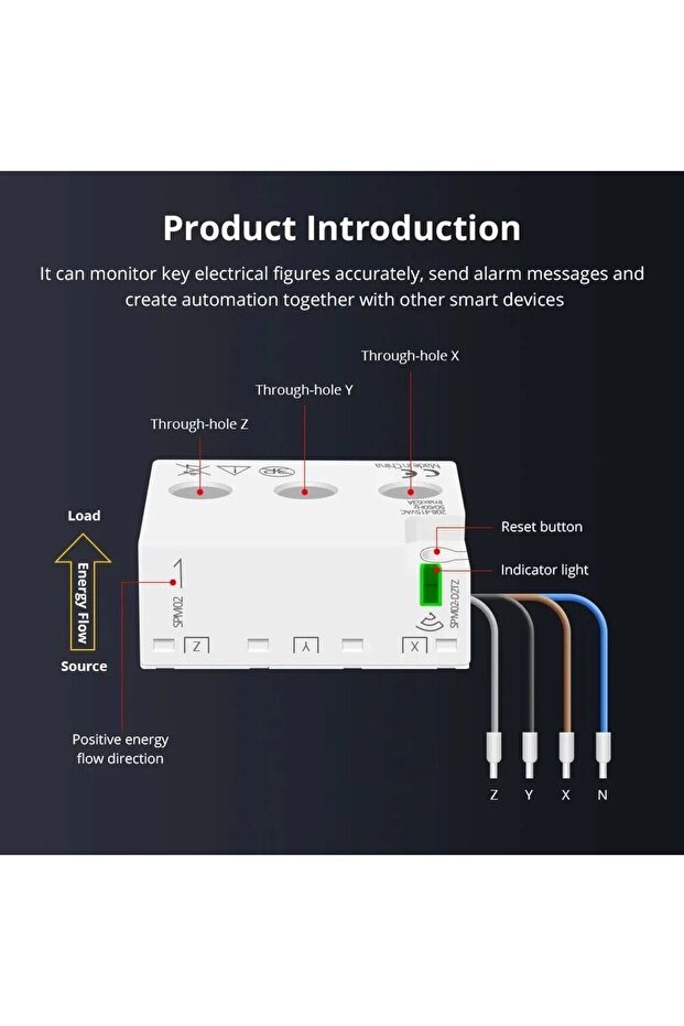 Zigbee control Zemismart Zigbee Smart Energy Meter 3 Phase 4 Wire Power Monitor Sensor Work with Tuy - 6