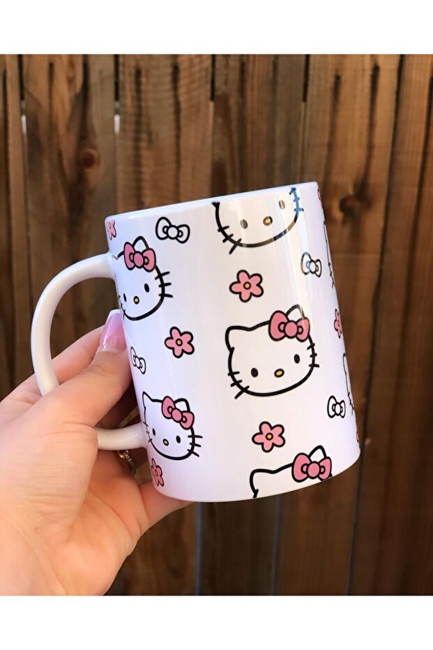 Hello Kitty Tasarım Kupa Bardak - 1
