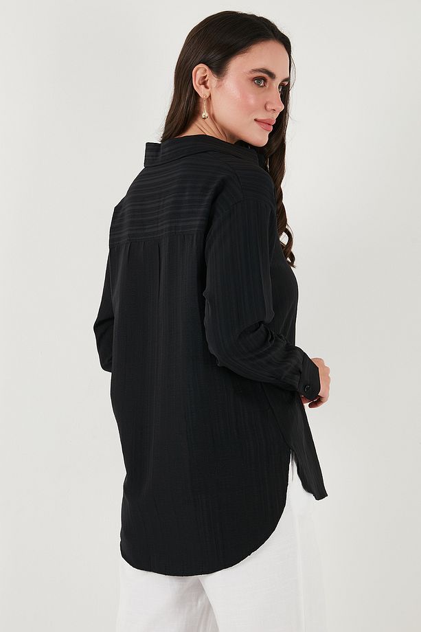 Regular Fit Uzun Kollu Dokulu Gömlek GÖMLEK 6772799 - 8