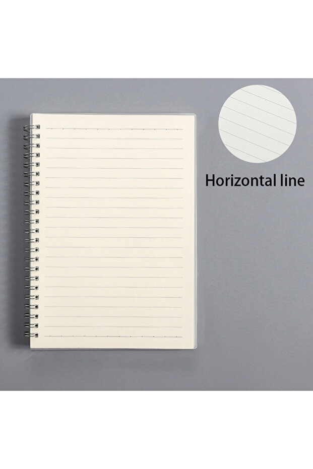 A5 Horizontal Line A5 A6 B5 Spiral book coil Notebook To-Do Lined DOT Blank Grid Paper Journal Diary - 1