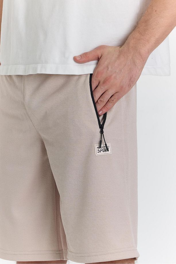 Erkek Polycotton Şort Ekru 6051-E - 7