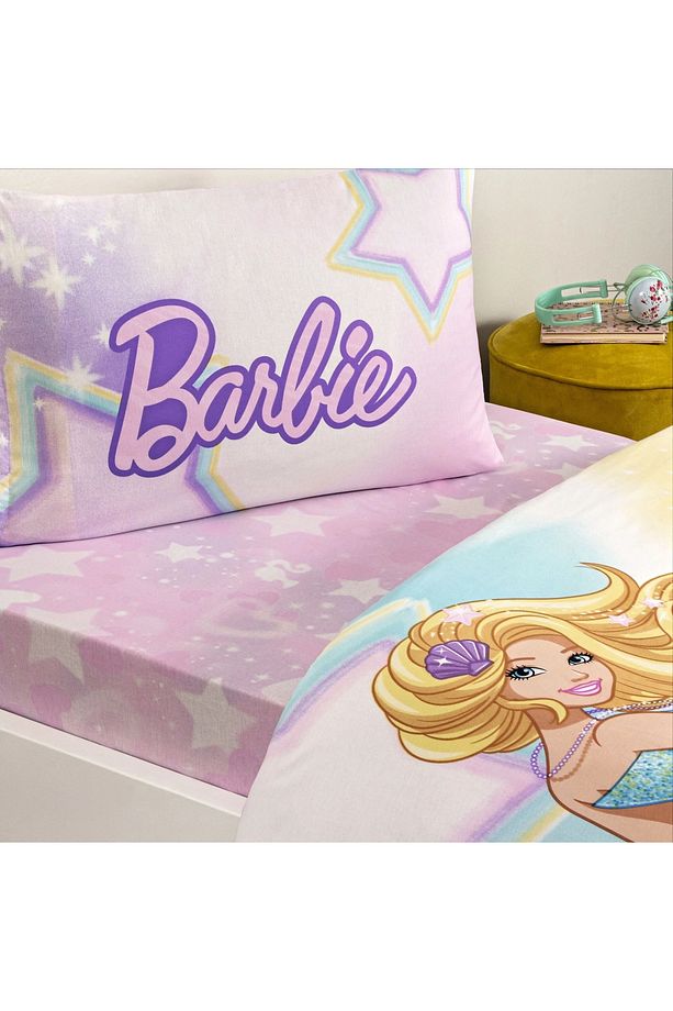 Taç Lisanslı Barble Mermaid Tek Kişilik Pamuk Nevresim Takımı - 3